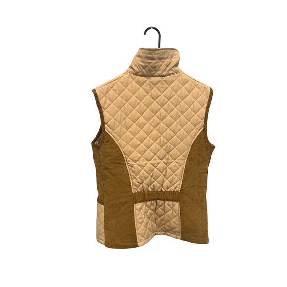 Piaffe Equestrian Quilted Vest Corduroy Collar English Countryside Riding Size M - Picture 8 of 10